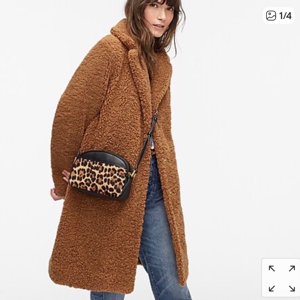 J.Crew The Textured Teddy Coat - Caramel (Tan) | Size Large